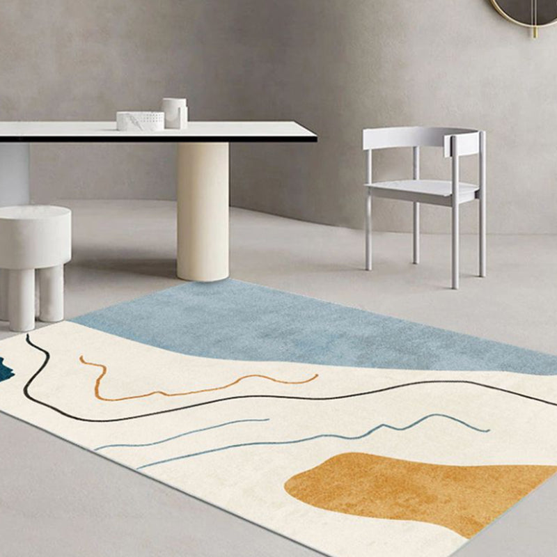 Pink Simplicity Carpet Polyester Color Block Carpet Stain Resistant Carpet for Drawing Room