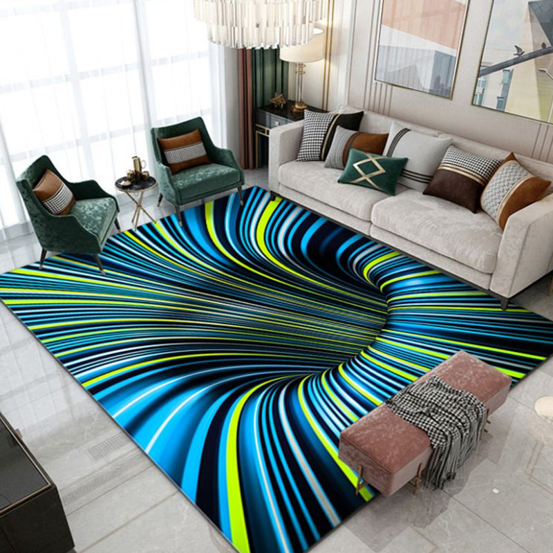 Yellow Modern Carpet Polyester Graphic Carpet Non-Slip Backing Carpet for Living Room