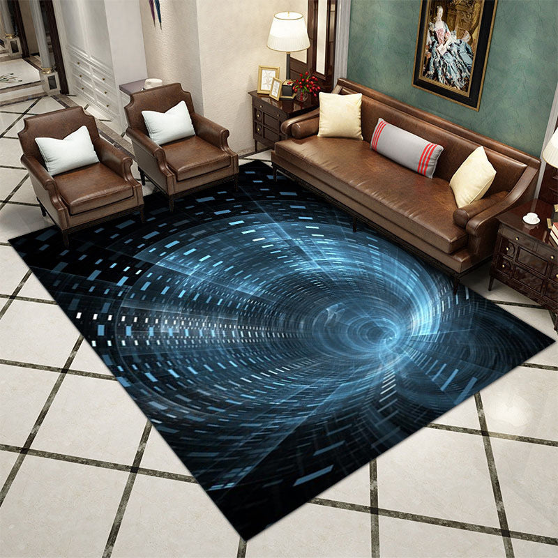 Yellow Modern Carpet Polyester Graphic Carpet Non-Slip Backing Carpet for Living Room