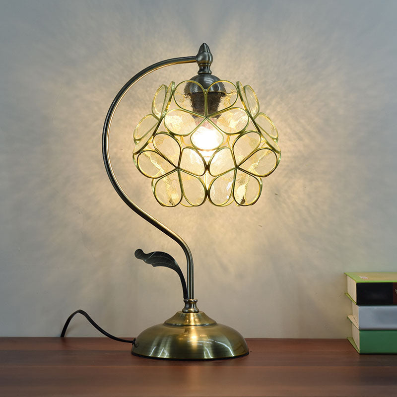 Lampe de table de nuit à fleur de fleur en cluster Tiffany Style Glass Nightstand lampe pour chambre à coucher