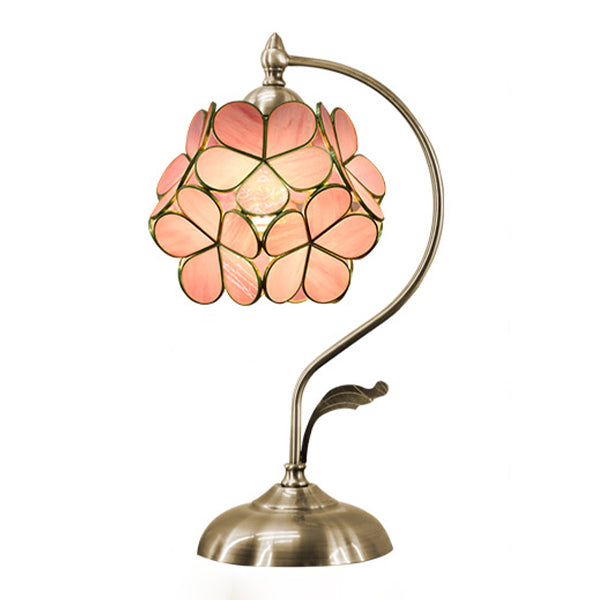 Lampe de table de nuit à fleur de fleur en cluster Tiffany Style Glass Nightstand lampe pour chambre à coucher
