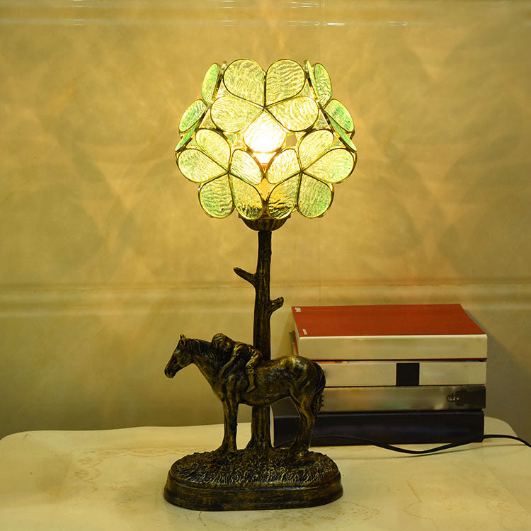 Blumenglas Nachttischlampe Tiffany-Nachttisch-Lampe für Schlafzimmer