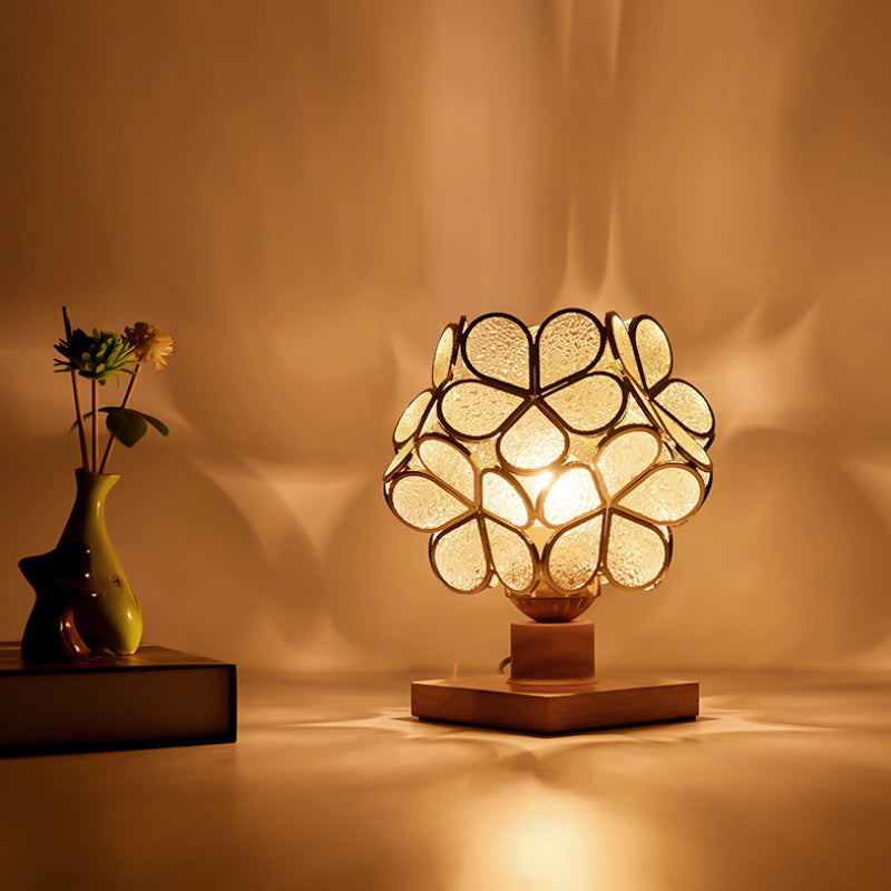 Blumenglas Nachttischlampe Tiffany-Nachttisch-Lampe für Schlafzimmer
