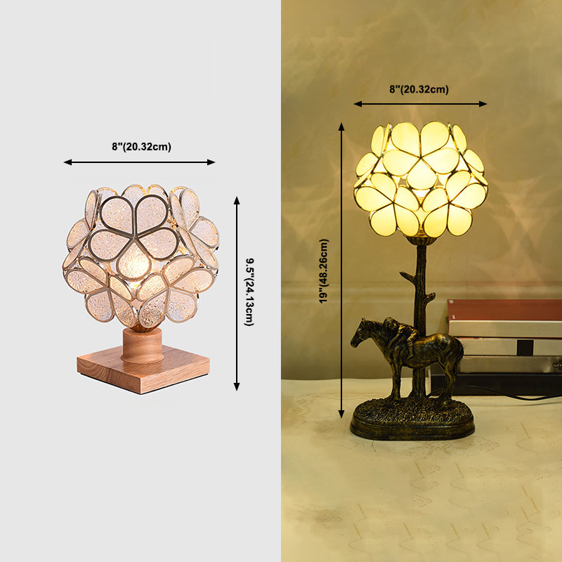Blumenglas Nachttischlampe Tiffany-Nachttisch-Lampe für Schlafzimmer