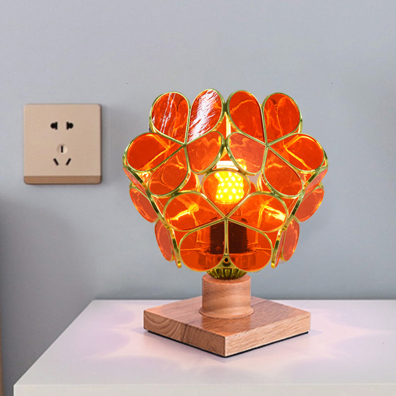 Blumenglas Nachttischlampe Tiffany-Nachttisch-Lampe für Schlafzimmer
