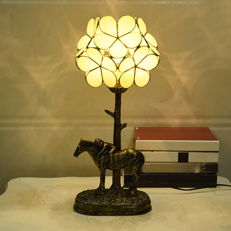 Blumenglas Nachttischlampe Tiffany-Nachttisch-Lampe für Schlafzimmer