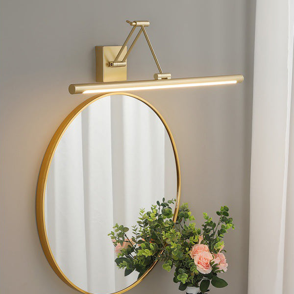 Modern Simplicity Gold Frame Lighting Fixture for Bathroom Powder Room Washroon