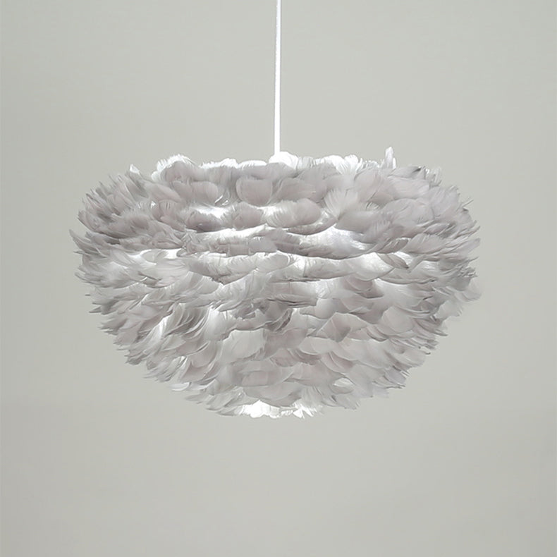 Lampada a sospensione piuma in stile moderno nordico a forma di piuma piuma lampada lampadario appeso per camera da letto