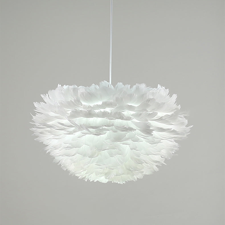 Lampada a sospensione piuma in stile moderno nordico a forma di piuma piuma lampada lampadario appeso per camera da letto