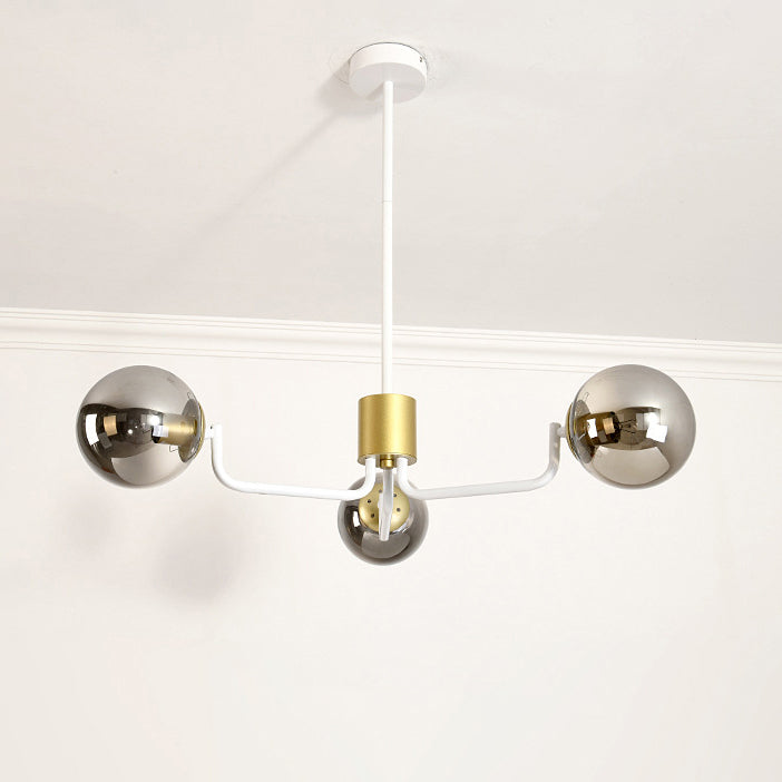 Gray Glass Chandelier Lighting Fixture Modern Chandelier Pendant Light for Living Room