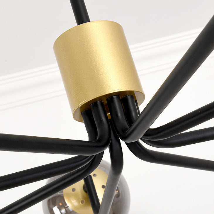 Gray Glass Chandelier Lighting Fixture Modern Chandelier Pendant Light for Living Room