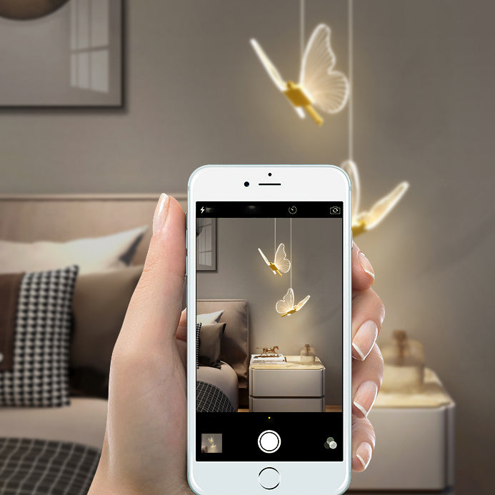 LED Butterfly Schatten Anhänger Kronleuchter nordisch Luxusstil Schmetterlingsleuchte für Wohnzimmer