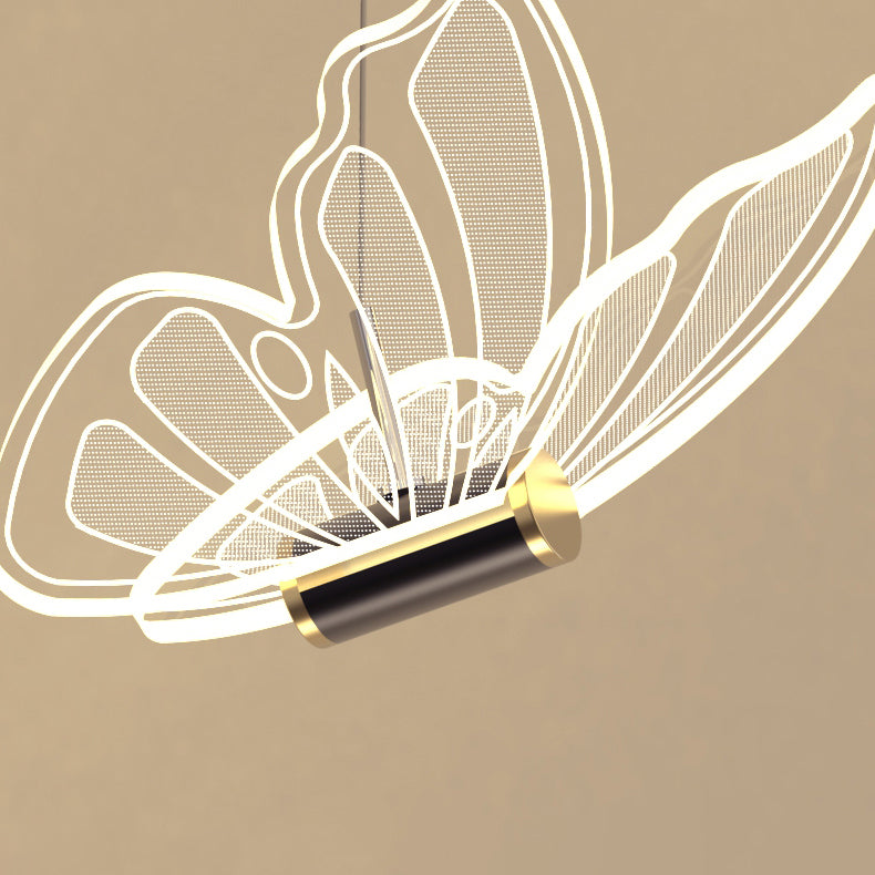 LED Butterfly Schatten Anhänger Kronleuchter nordisch Luxusstil Schmetterlingsleuchte für Wohnzimmer