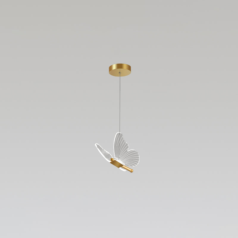 Nordischer Luxusstil Schmetterling Leuchte LED -Schlafzimmer Schmetterling Anhänger Kronleuchter