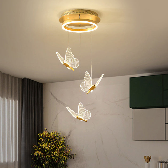 LED Butterfly Anhänger Kronleuchter nordischer Schmetterlingsleuchte für Dachbodenstreppe