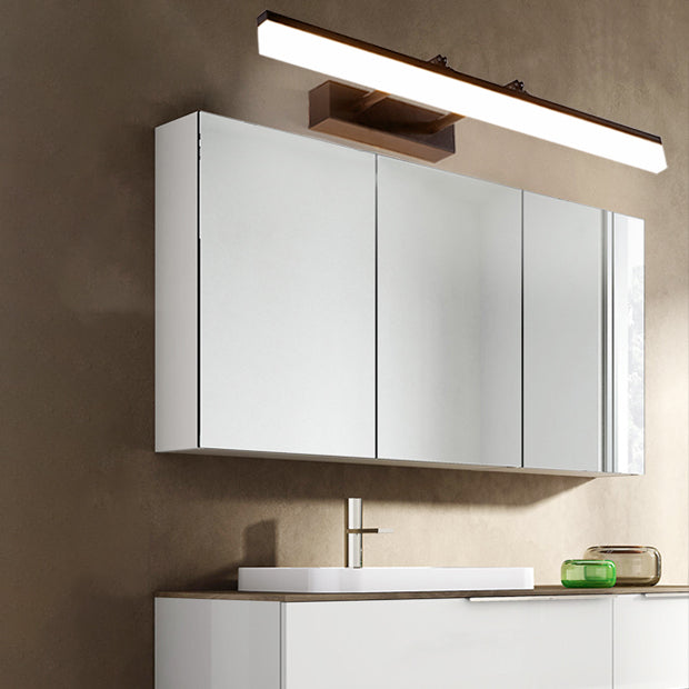 Minimalistic Mirror LED Wall Light Sconces with Acrylic Shade for Bathroom