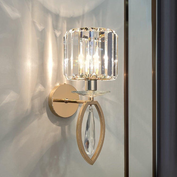 Lumo Postmoderno di sconde di cristallo oro per camera da letto