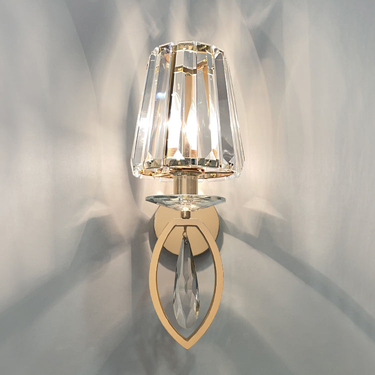 Lumo Postmoderno di sconde di cristallo oro per camera da letto