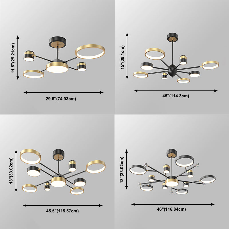 Metal LED Chandelier Lighting Fixture Modern Chandelier Pendant Light for Sitting Room