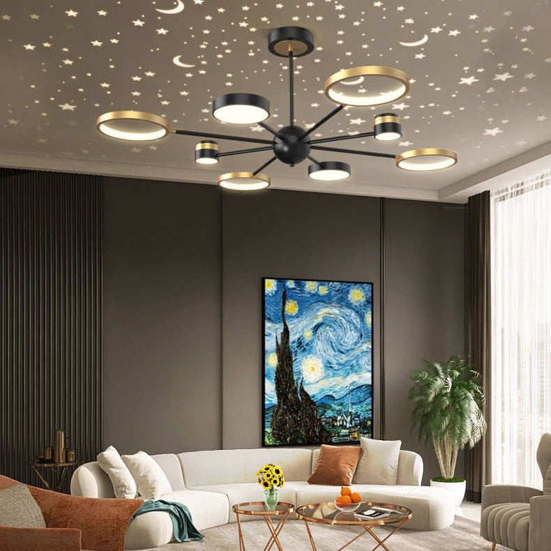 Metal LED Chandelier Lighting Fixture Modern Chandelier Pendant Light for Sitting Room