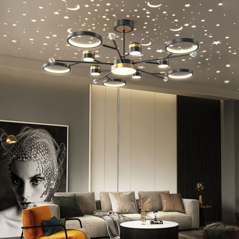 Metal LED Chandelier Lighting Fixture Modern Chandelier Pendant Light for Sitting Room