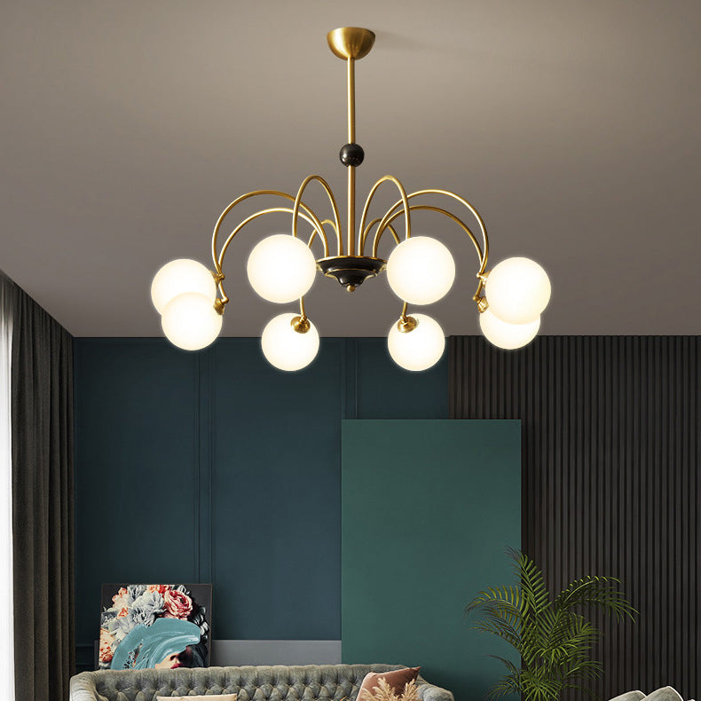 Café de lámparas de lámpara de vidrio contemporáneo Restaurante Multi colgante Luz