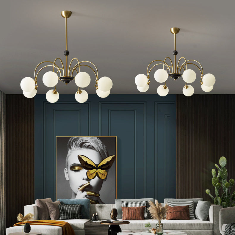 Café de lámparas de lámpara de vidrio contemporáneo Restaurante Multi colgante Luz