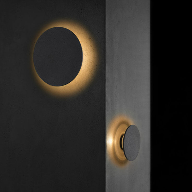 Lampada a parete circolare Moderna lampada montata a parete a 1 luce con tonalità di cemento