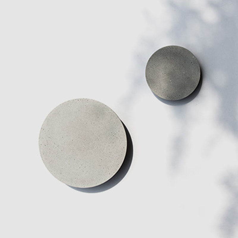 Lampada a parete circolare Moderna lampada montata a parete a 1 luce con tonalità di cemento