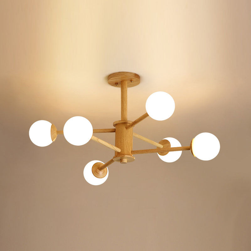 Hölzerne Lampenanhänger Kronleuchter Decke Hängende Leuchte für den Salon