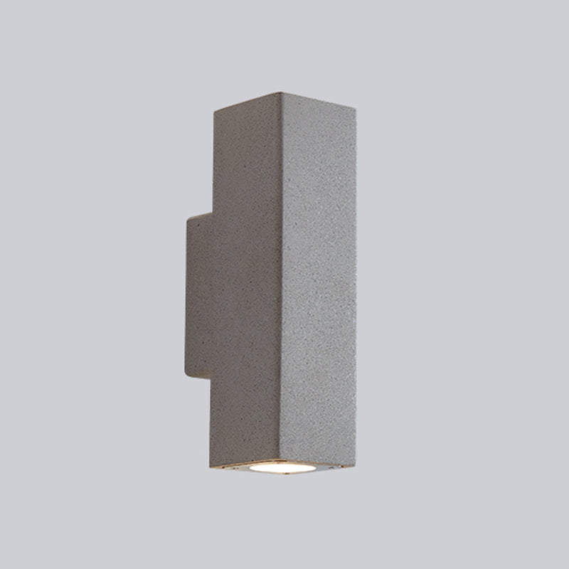 Lampada a parete Moderna lampada a parete grigia a 2 luci con tonalità di cemento
