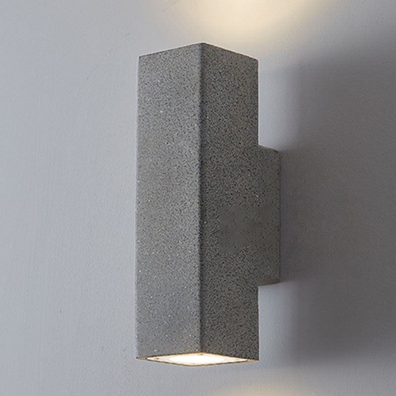 Lampada a parete Moderna lampada a parete grigia a 2 luci con tonalità di cemento