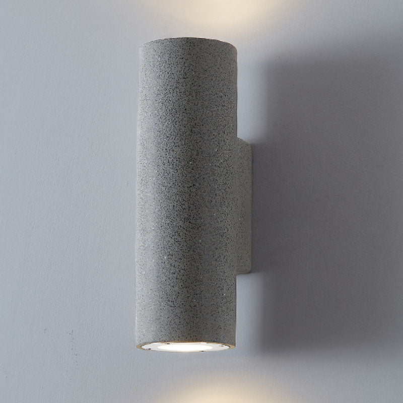 Lampada a parete Moderna lampada a parete grigia a 2 luci con tonalità di cemento