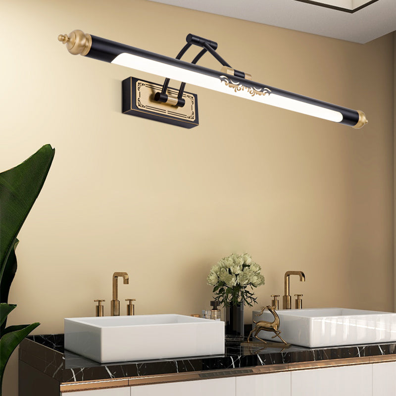 Tube Metal Wall Lighting Ideas Modernism LED Vanity Mirror Lamp with Adjustable Arm