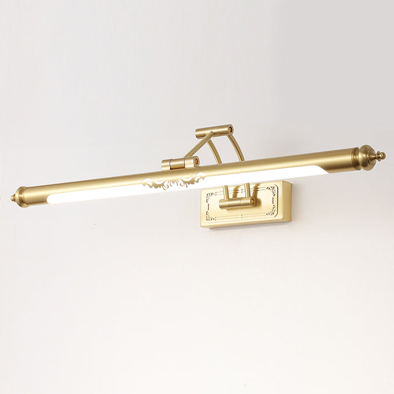 Tube Metal Wall Lighting Ideas Modernism LED Vanity Mirror Lamp with Adjustable Arm