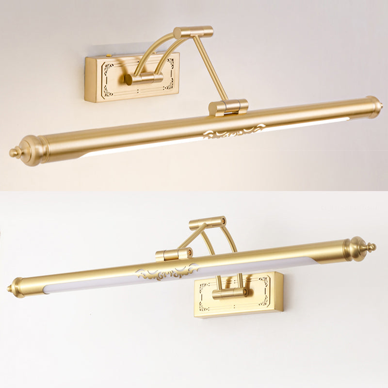 Tube Metal Wall Lighting Ideas Modernism LED Vanity Mirror Lamp with Adjustable Arm