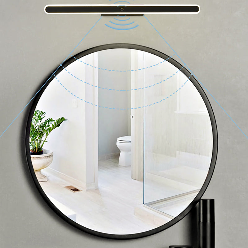 Minimalist 1-Light Linear Mirror Front Lamp Acrylic Shade LED Bathroom Wall Mounted Light Fixture