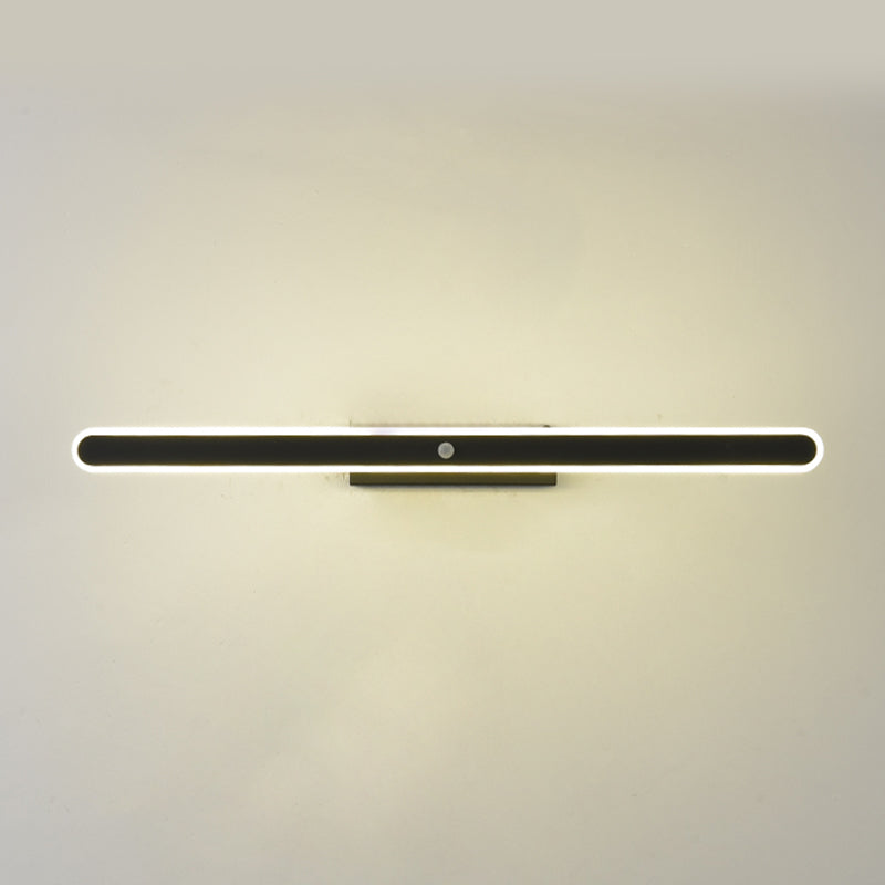 Minimalist 1-Light Linear Mirror Front Lamp Acrylic Shade LED Bathroom Wall Mounted Light Fixture