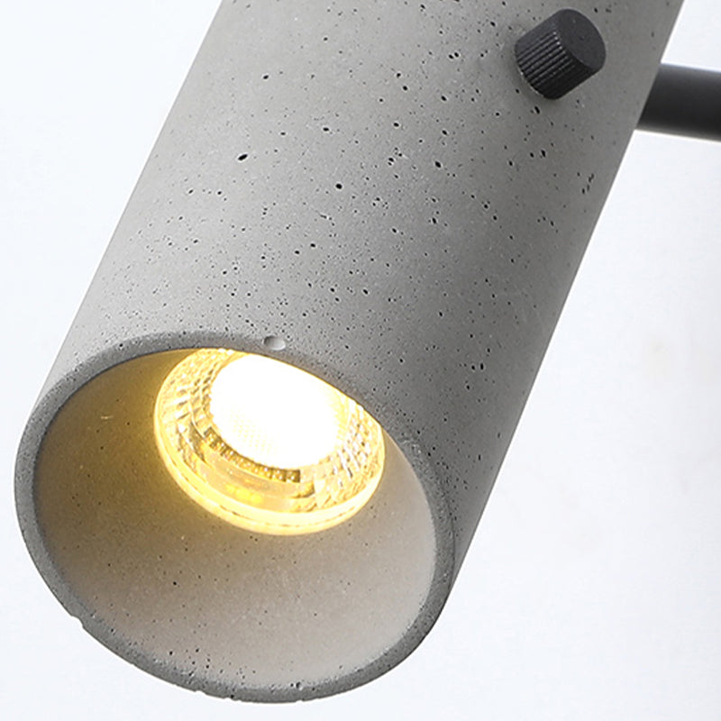 Lampada a parete cilindro lampada moderna a parete grigia a 1 luce con tonalità di cemento