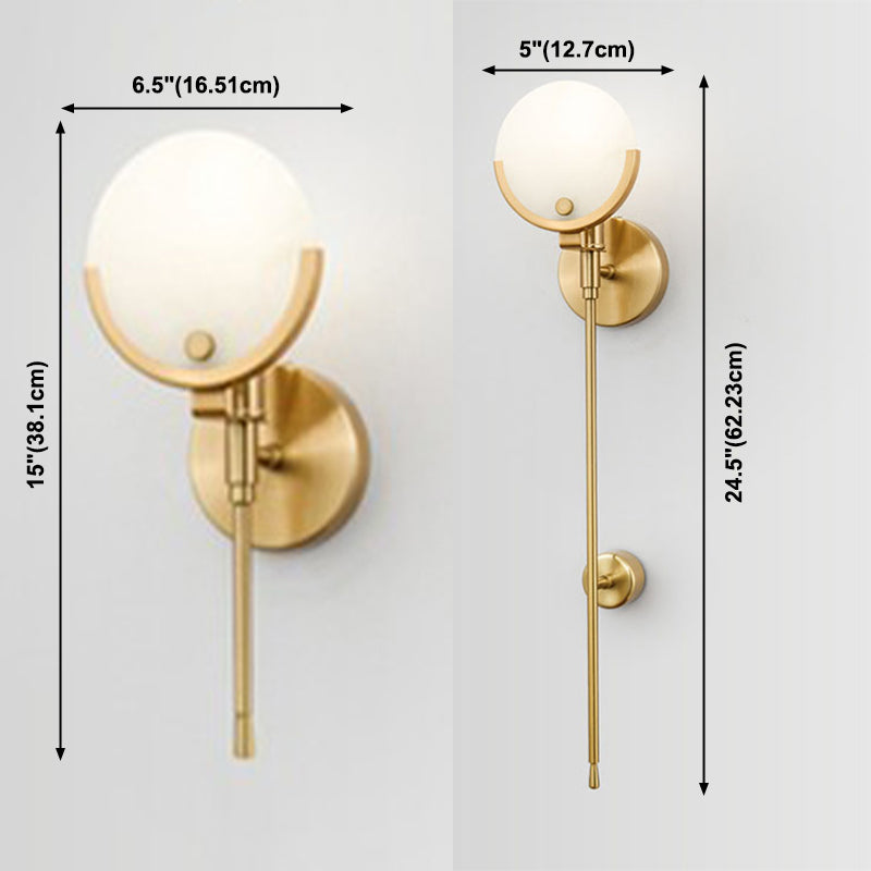 Stein rund umleuchten zeitgenössische 1 Kopfwandhalterung in Gold