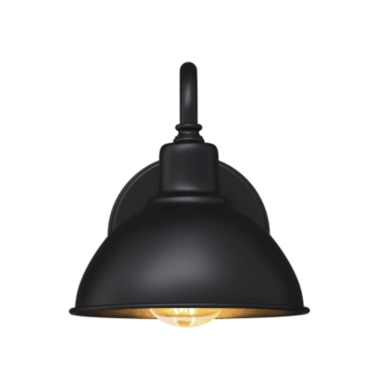 Schwarz 1 leichte Leuchten leichte industrielle Eisenzierpanzer Wandlampe für den Freien im Freien