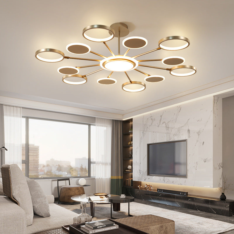 Contemporary Unique Iron LED Chandelier Light Fixtures Multi Head Hanging Chandelier for Restaurant