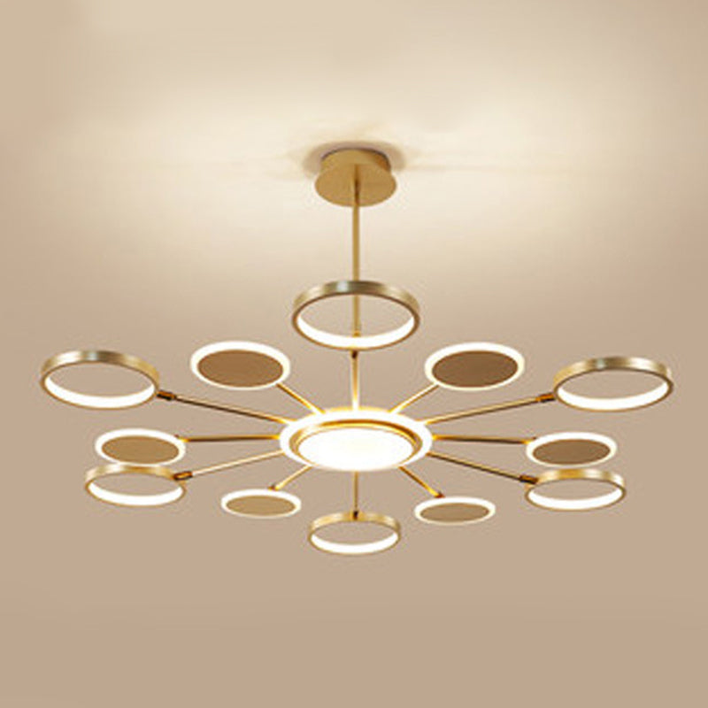 Contemporary Unique Iron LED Chandelier Light Fixtures Multi Head Hanging Chandelier for Restaurant