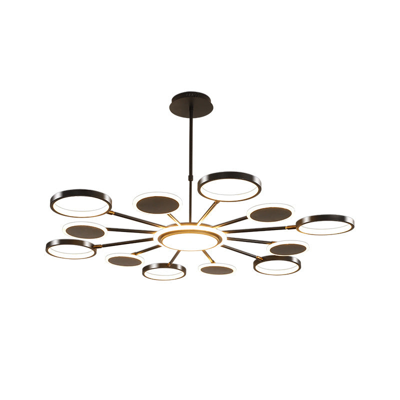 Contemporary Unique Iron LED Chandelier Light Fixtures Multi Head Hanging Chandelier for Restaurant