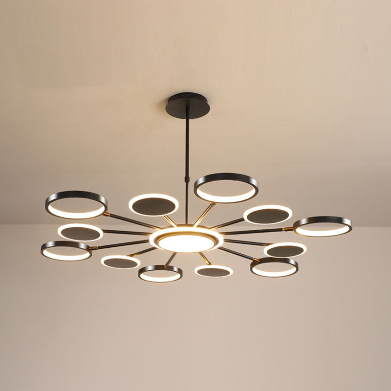 Contemporary Unique Iron LED Chandelier Light Fixtures Multi Head Hanging Chandelier for Restaurant