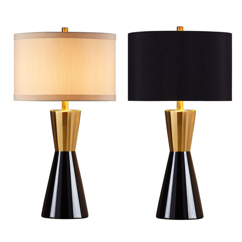 Black-gold Metal Single Head Postmodern Table Lamp for Bedroom Living Room Nightstand Lamps