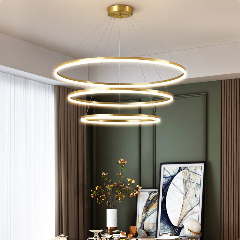 Lámpara colgante de techo de lámpara colgante de múltiples capas para el salón