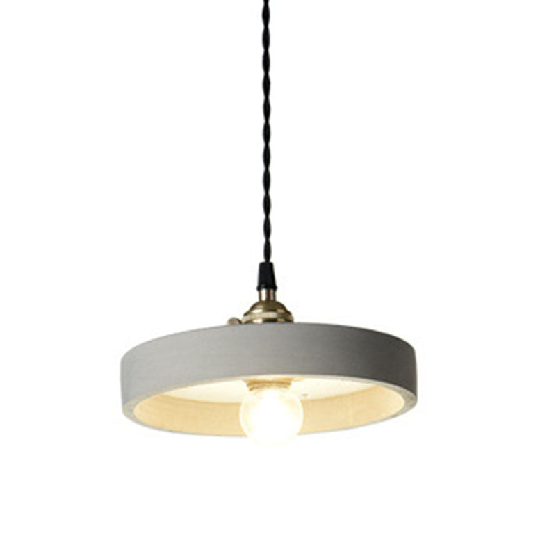 Moderne Einlichtgrau-Zementrahmen Anhänger Licht für Esszimmer Schlafzimmer