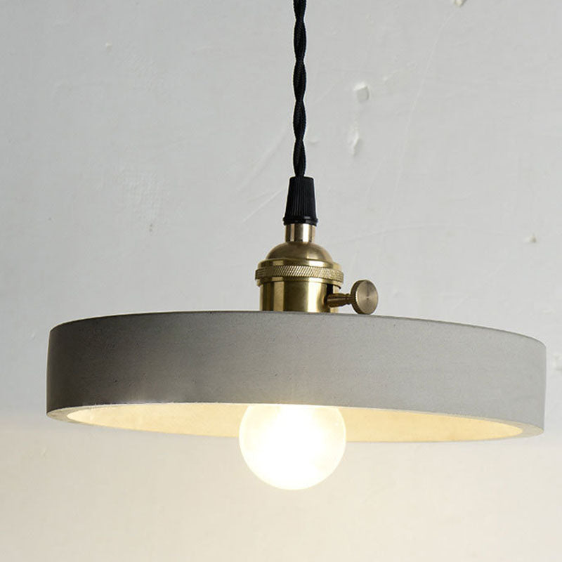 Moderne Einlichtgrau-Zementrahmen Anhänger Licht für Esszimmer Schlafzimmer