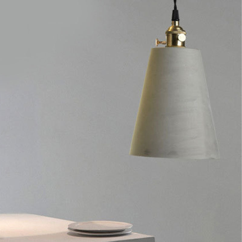 Moderne Einlichtgrau-Zementrahmen Anhänger Licht für Esszimmer Schlafzimmer